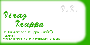 virag kruppa business card